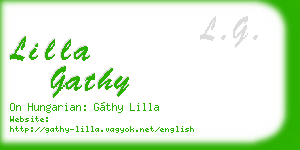 lilla gathy business card